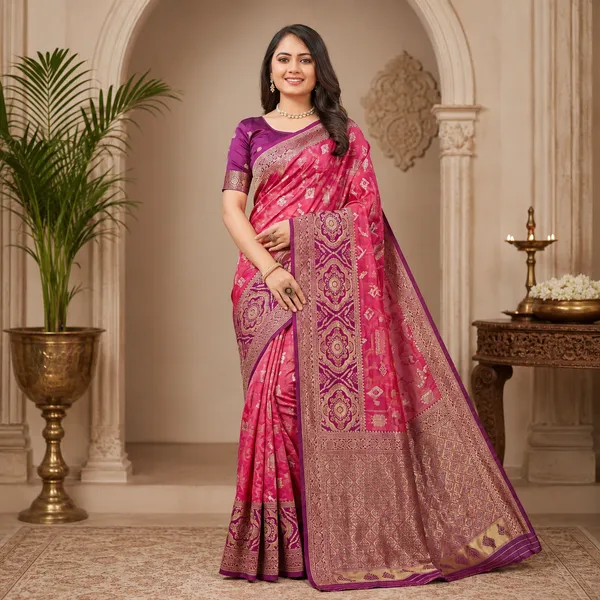 Pink_Purple_Banarasi_Silk_Woven_Zari_Saree_For_Women