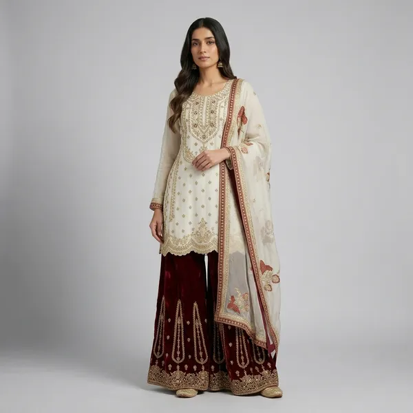 Off_White_Silk_Embroidered_Sharara_Suit_Set_For_Women