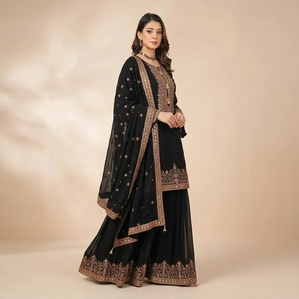 Black_Fendy_Silk_Embroidered_Sharara_Suit_Set_For_Women