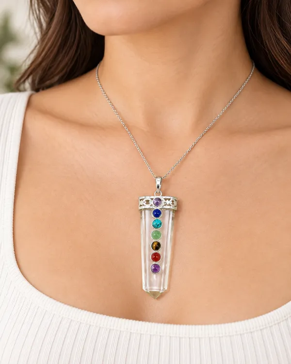 7_Chakra_Clear_Quartz_Healing_Pendant
