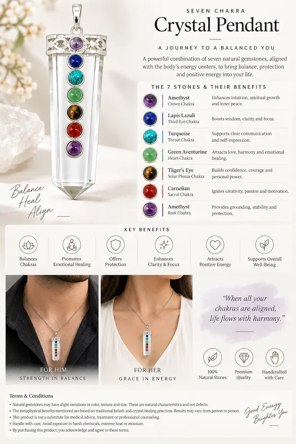 7_Chakra_Clear_Quartz_Healing_Pendant
