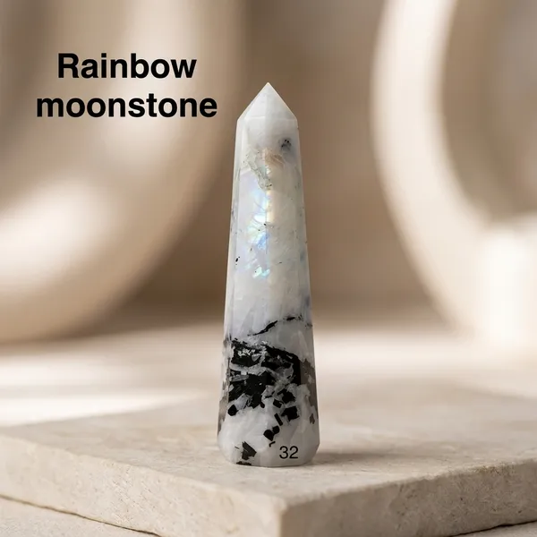 Rainbow_Moonstone_Point_Tower(Intuition_&_Spiritual_connection)