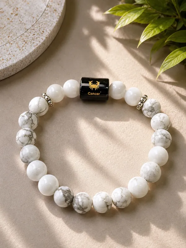 Cancer_(Kark_Rashi)_Zodiac_Howlite_&_Milky_Quartz_Bracelet