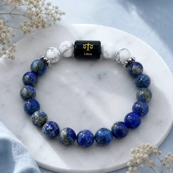 Libra_(Tula_Rashi_)_Zodiac_Lapis_Lazuli_&_Howlite_Bracelet