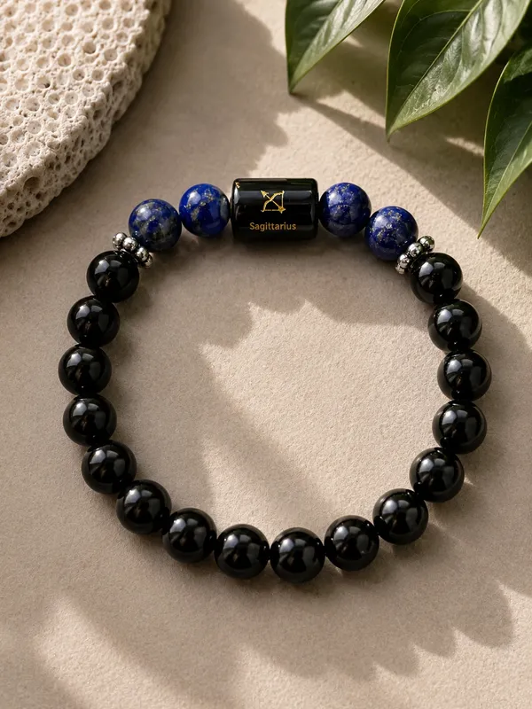 Sagittarius_(Dhanu_Rashi)_Zodiac_Black_Obsidian_&_Lapis_Lazuli_Bracelet