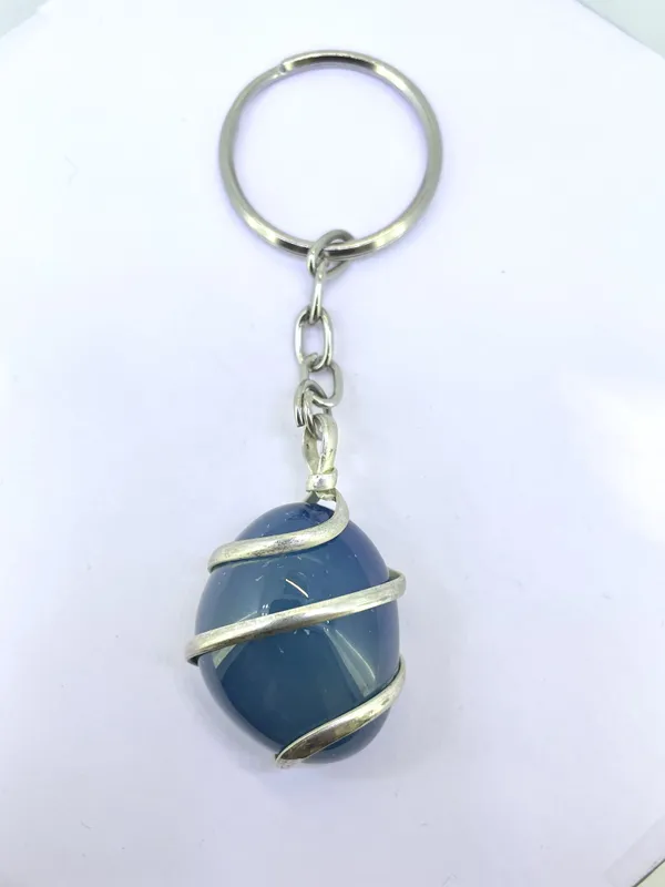 Wire_Wrapped_Blue_Agate_Gemstone_Keychain