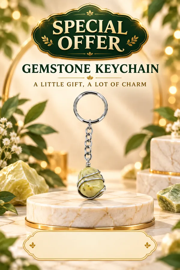 Wire_Wrapped_Yellow_Aventurine_Gemstone_Keychain