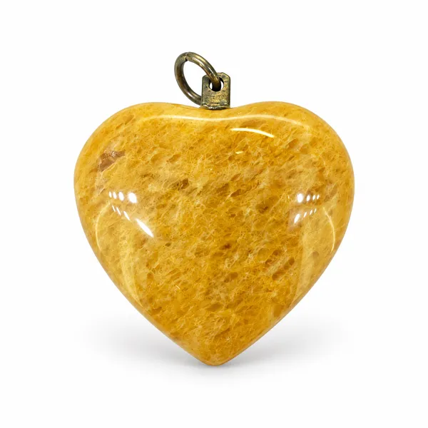 Yellow_Aventurine_Heart_Pendant_in_Silver