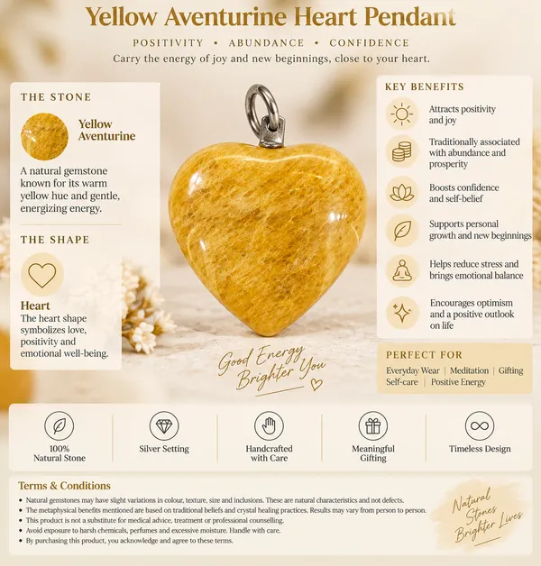 Yellow_Aventurine_Heart_Pendant_in_Silver