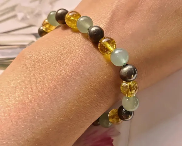 Pyrite_Citrine_Aventurine_Bracelet