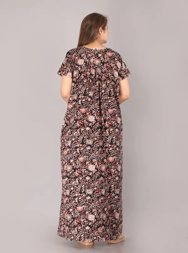 Berries-Black_Discharge-Print_Pure_Cotton_NightGown