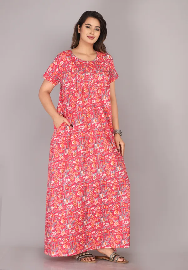 Petals-Flora-Pink_Procian-Print_Pure_Cotton_NightGown
