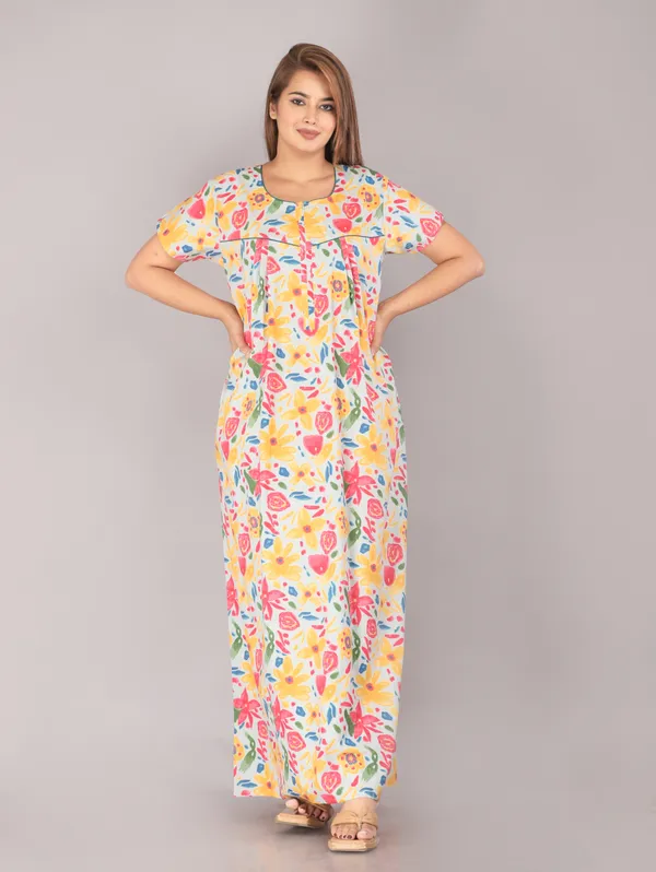 Marine-Grey_Discharge-Print_Pure_Cotton_NightGown