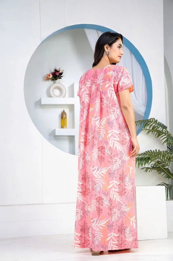 Patravali-Pink_Discharge-Print_Pure_Cotton_NightGown