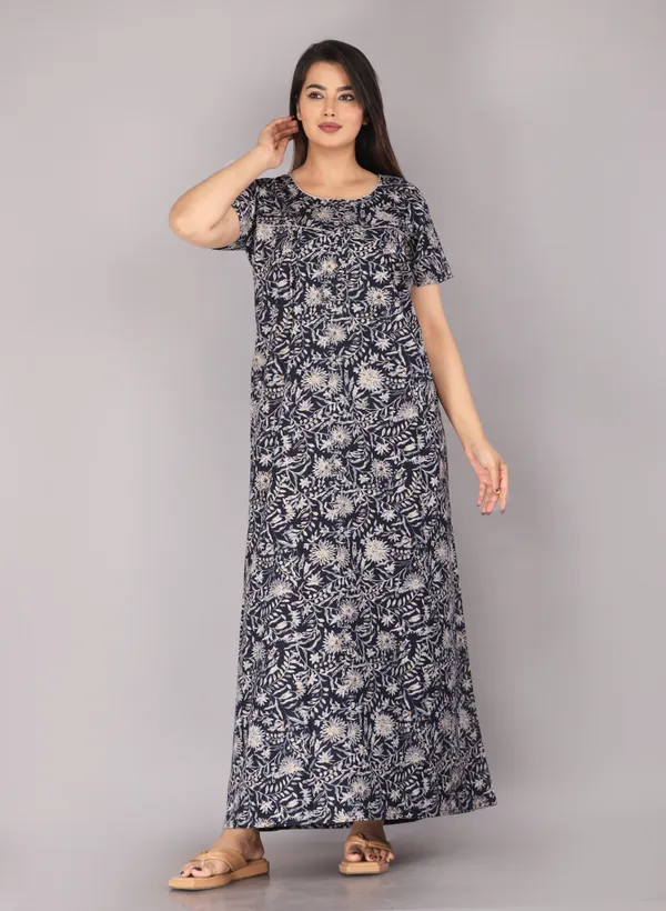 Berries-Blue_Discharge-Print_Pure_Cotton_NightGown