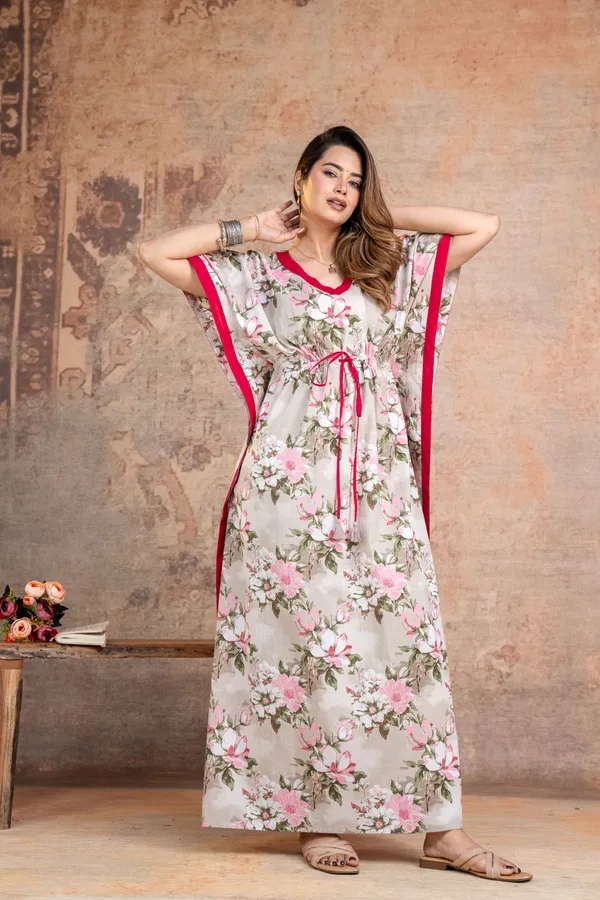 Blossam_Flower_Grey_LoungeWear_Pure_Cotton_Kaftan