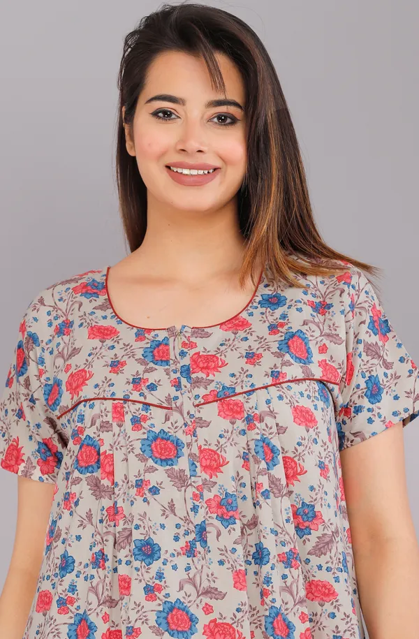 Eight_Colour_Flower-Grey_Discharge-Print_Pure_Cotton_NightGown