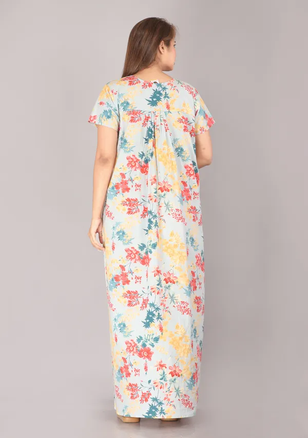 Foam-Flower-Light_Grey_Discharge-Print_Pure_Cotton_NightGown