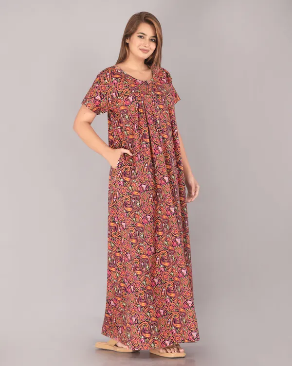 Kairy-Jaal-Navy_Blue_Discharge-Print_Pure_Cotton_NightGown