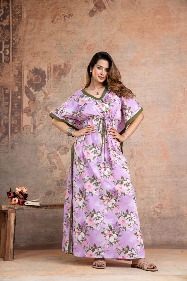 Blossam_Flower_Purple_LoungeWear_Pure_Cotton_Kaftan