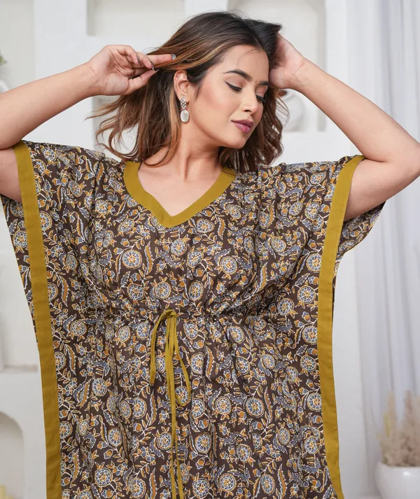 Coffee_Flower_Grey_LoungeWear_Pure_Cotton_Kaftan