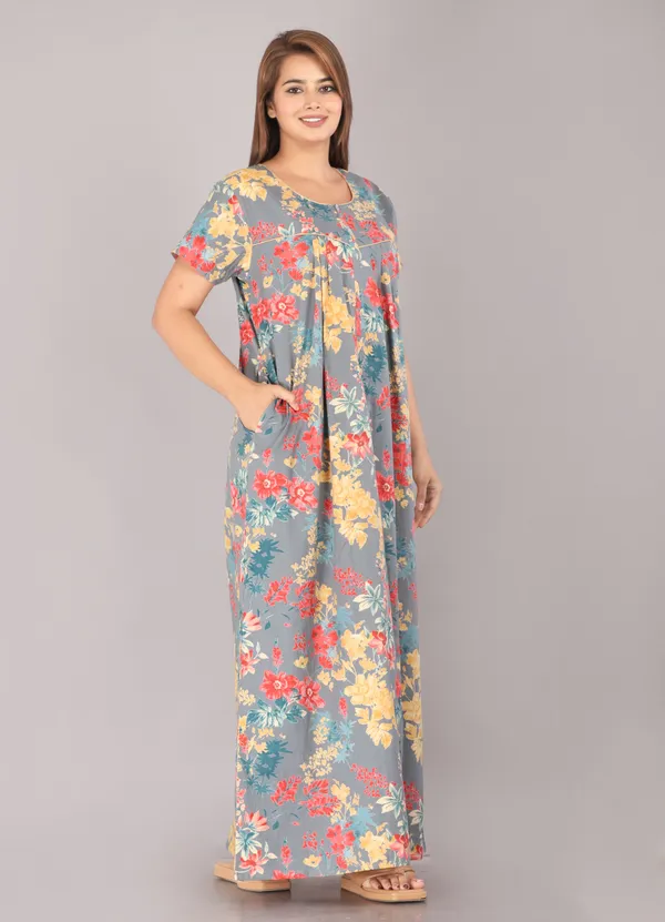 Foam-Flower-Dark_Grey_Discharge-Print_Pure_Cotton_NightGown