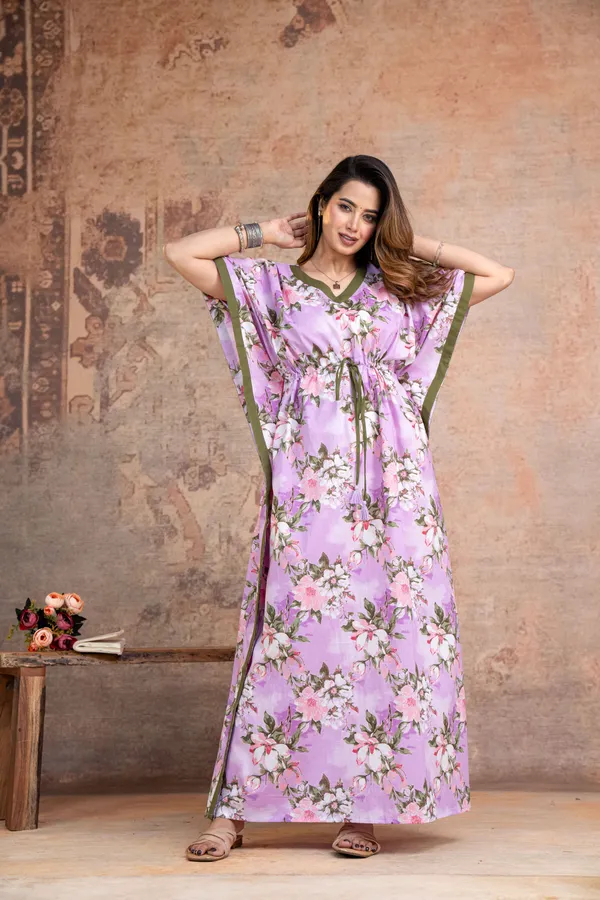 Blossam_Flower_Purple_LoungeWear_Pure_Cotton_Kaftan