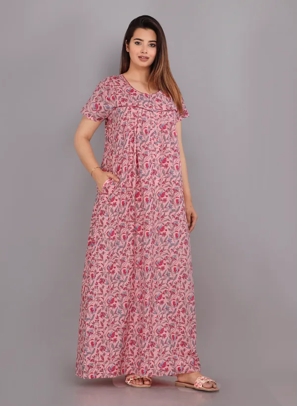 Bajra-Leaves-Pink_Discharge-Print_Pure_Cotton_NightGown