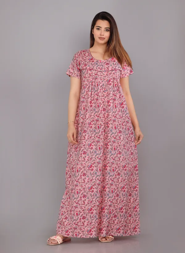 Bajra-Leaves-Pink_Discharge-Print_Pure_Cotton_NightGown