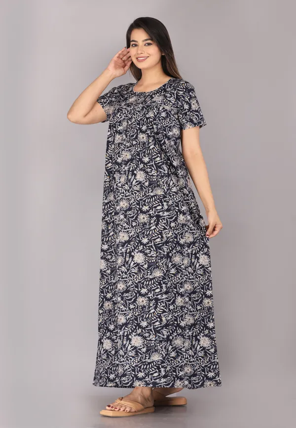 Berries-Blue_Discharge-Print_Pure_Cotton_NightGown