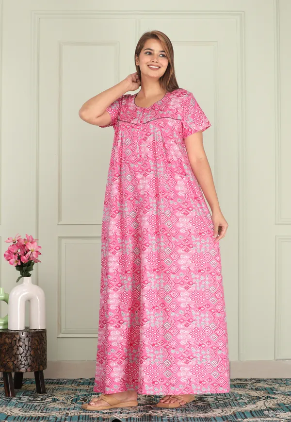 Hand-Block-Pink_Procian-Print_Pure_Cotton_NightGown