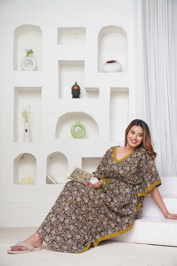 Coffee_Flower_Grey_LoungeWear_Pure_Cotton_Kaftan