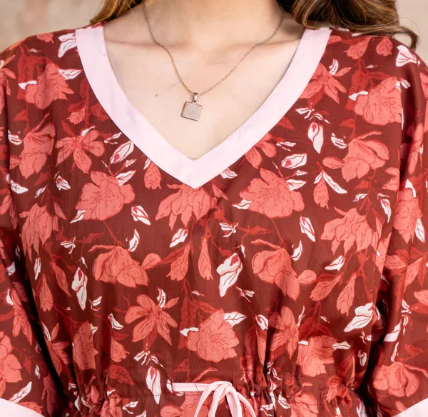 Lotus_Leaves_Maroon_LoungeWear_Pure_Cotton_Kaftan