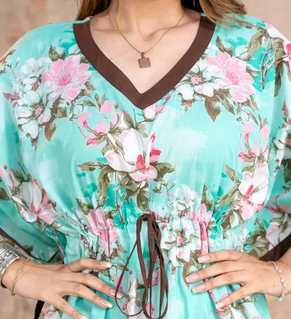 Blossam_Flower_Green_LoungeWear_Pure_Cotton_Kaftan