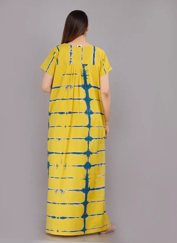 Tie-Dye-Yellow_Discharge-Print_Pure_Cotton_NightGown