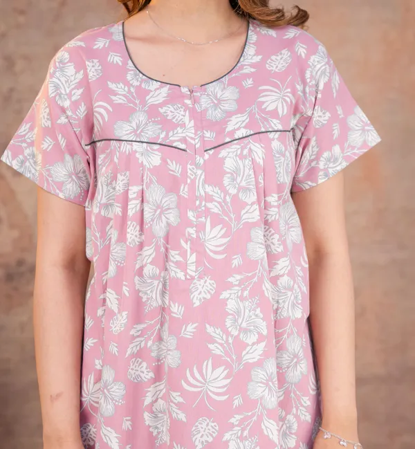 Petals-Sketch-Mauve_Discharge-Print_Pure_Cotton_NightGown