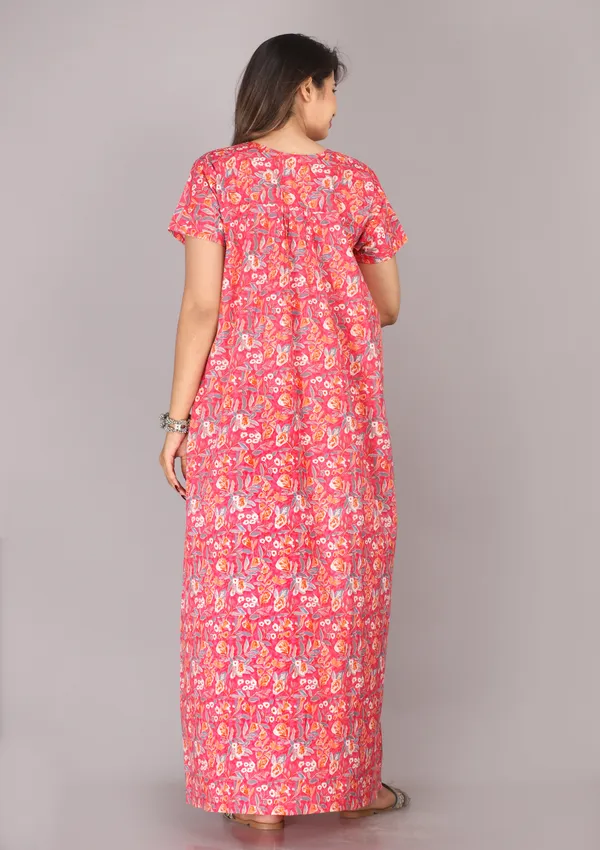 Petals-Flora-Pink_Procian-Print_Pure_Cotton_NightGown