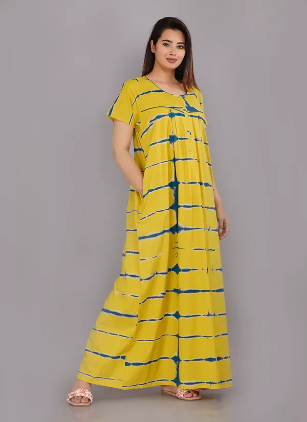 Tie-Dye-Yellow_Discharge-Print_Pure_Cotton_NightGown