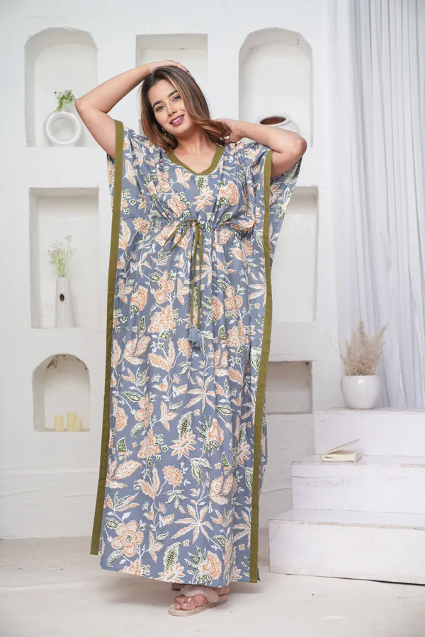 MariGold_Grey_LoungeWear_Pure_Cotton_Kaftan