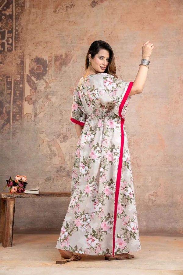 Blossam_Flower_Grey_LoungeWear_Pure_Cotton_Kaftan