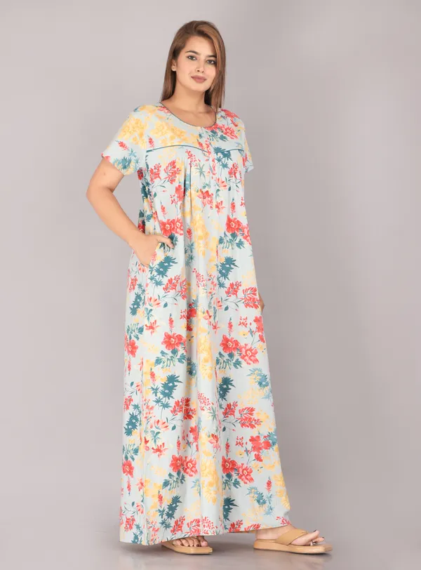 Foam-Flower-Light_Grey_Discharge-Print_Pure_Cotton_NightGown