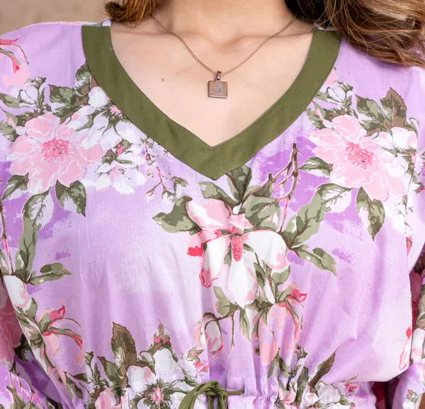Blossam_Flower_Purple_LoungeWear_Pure_Cotton_Kaftan
