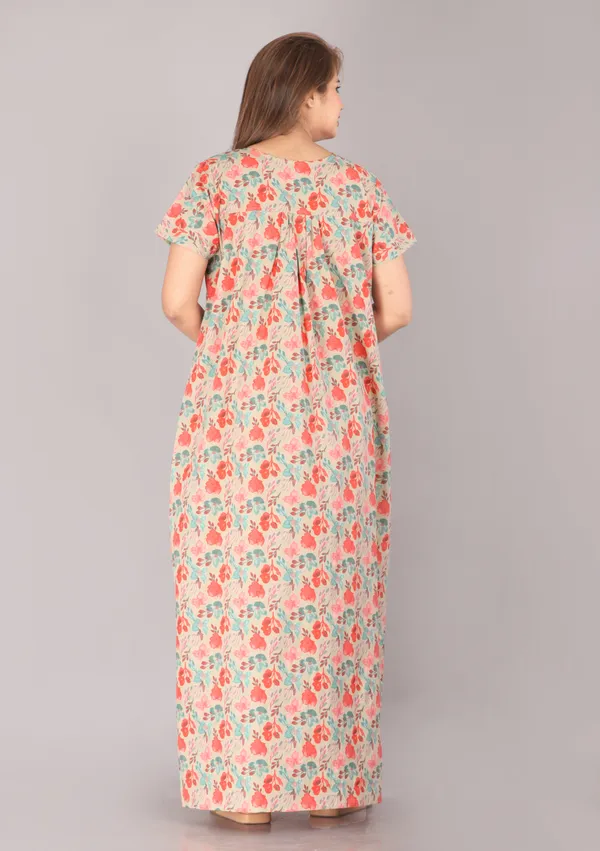 Bell_Flower-Grey_Discharge-Print_Pure_Cotton_NightGown