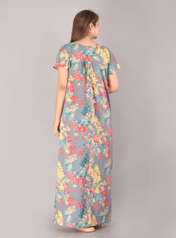 Foam-Flower-Dark_Grey_Discharge-Print_Pure_Cotton_NightGown