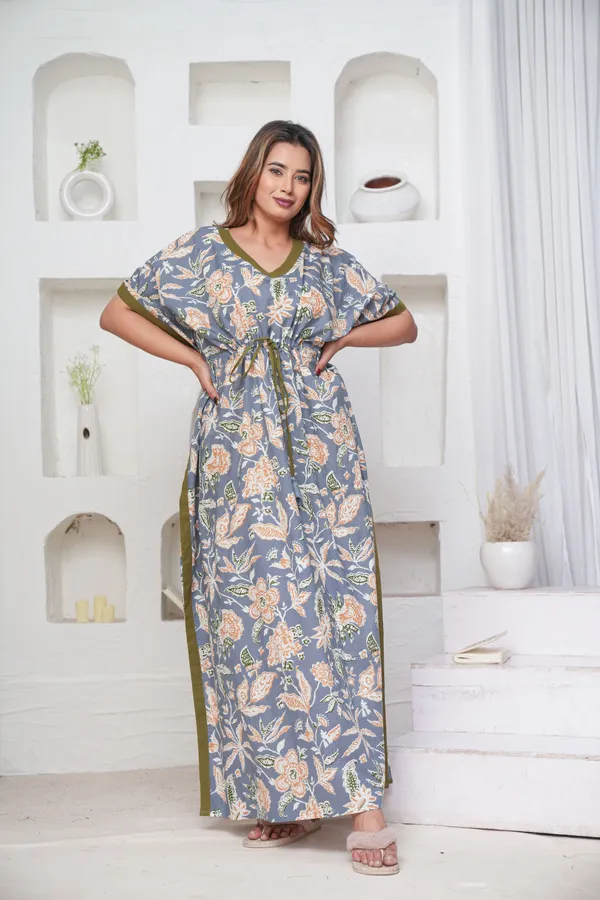 MariGold_Grey_LoungeWear_Pure_Cotton_Kaftan