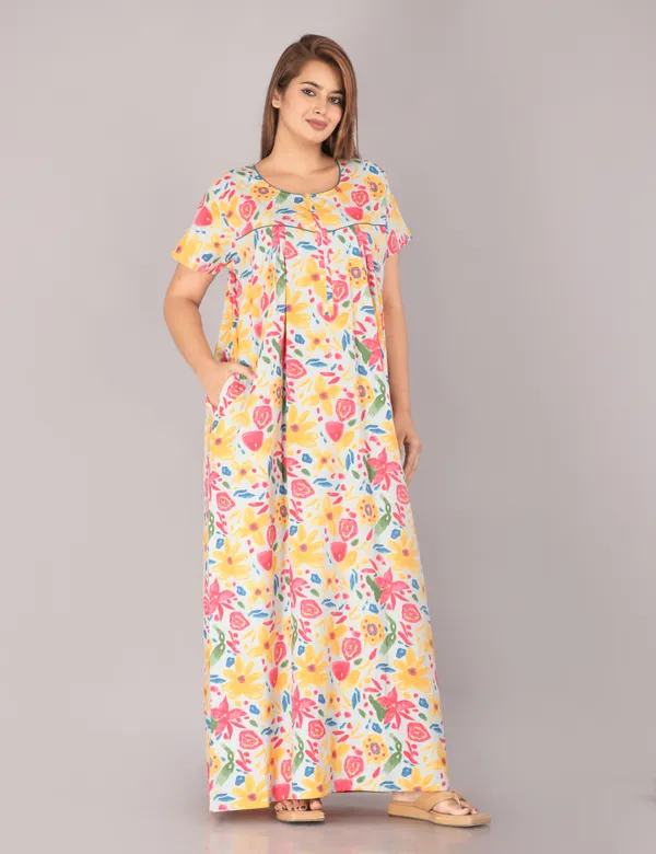Marine-Grey_Discharge-Print_Pure_Cotton_NightGown