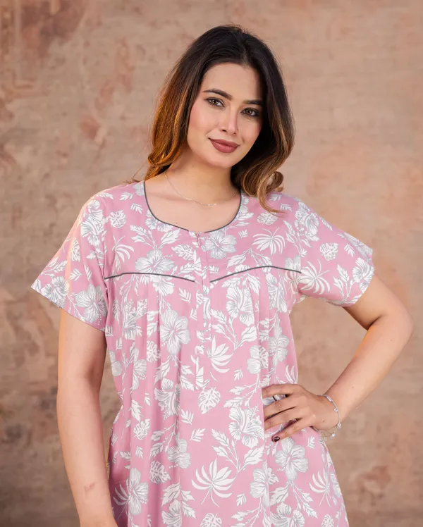 Petals-Sketch-Mauve_Discharge-Print_Pure_Cotton_NightGown
