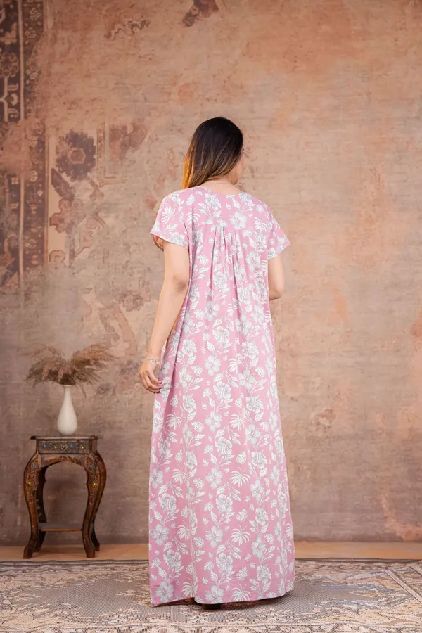 Petals-Sketch-Mauve_Discharge-Print_Pure_Cotton_NightGown