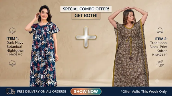 Pack_Of_2_Spray_Flower_Lounge_Wear_Pure_Cotton_Kaftan