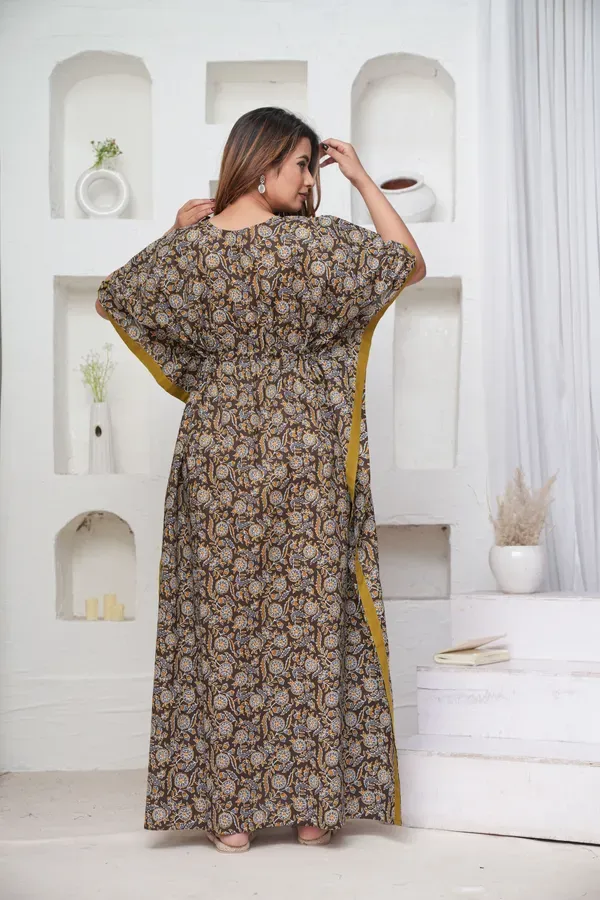 Pack_Of_2_Spray_Flower_Lounge_Wear_Pure_Cotton_Kaftan